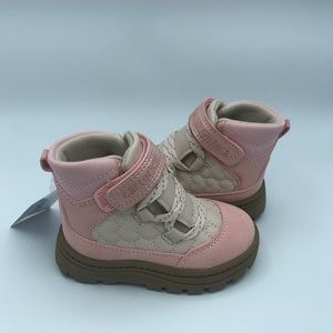 Carter's Ori toddler boots tan and pink